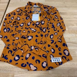 Leopard print blazer